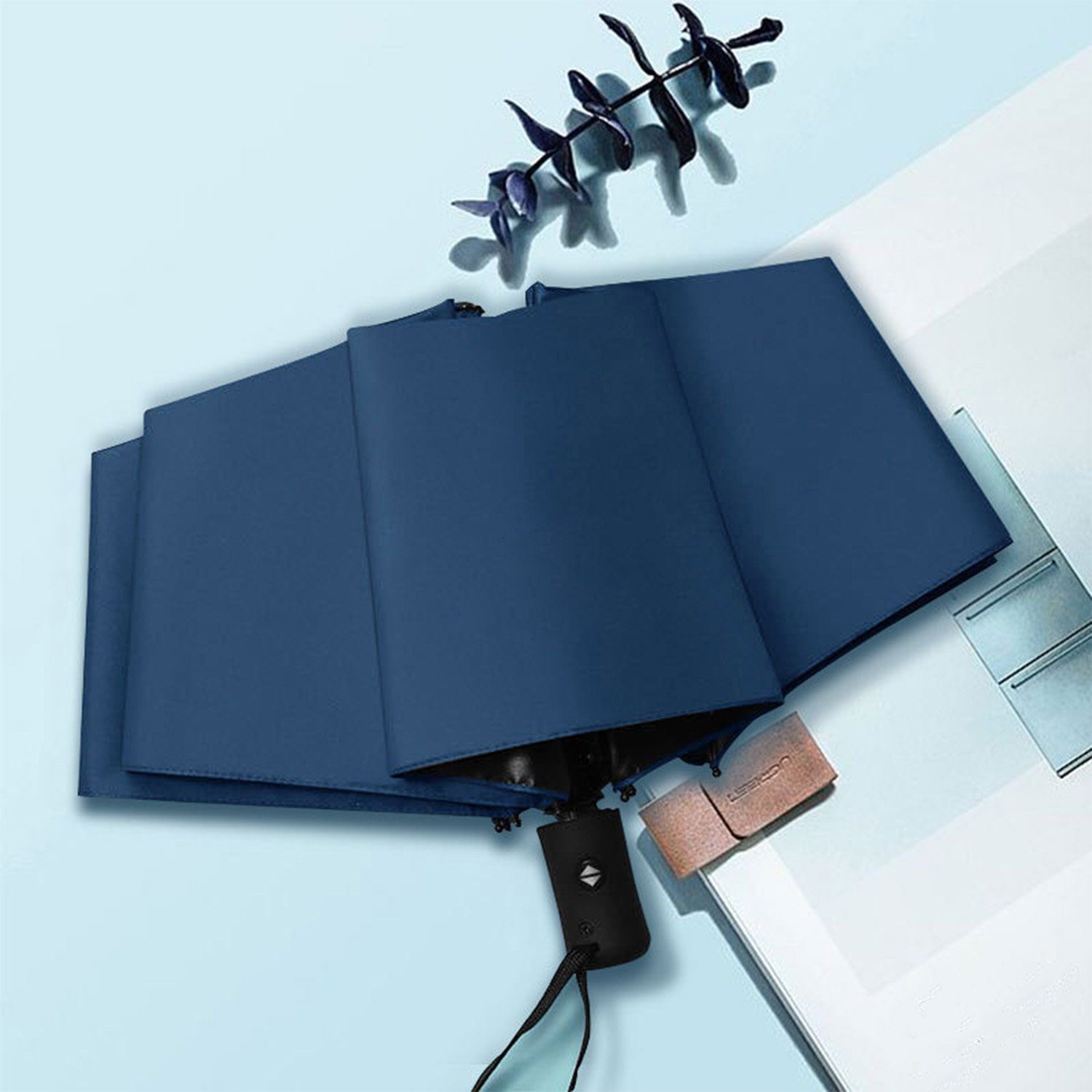 FIDDY Sonnenschirm Vollautomatischer Regenschirm mit gegen UV-Strahlen und Sonnenschirm.