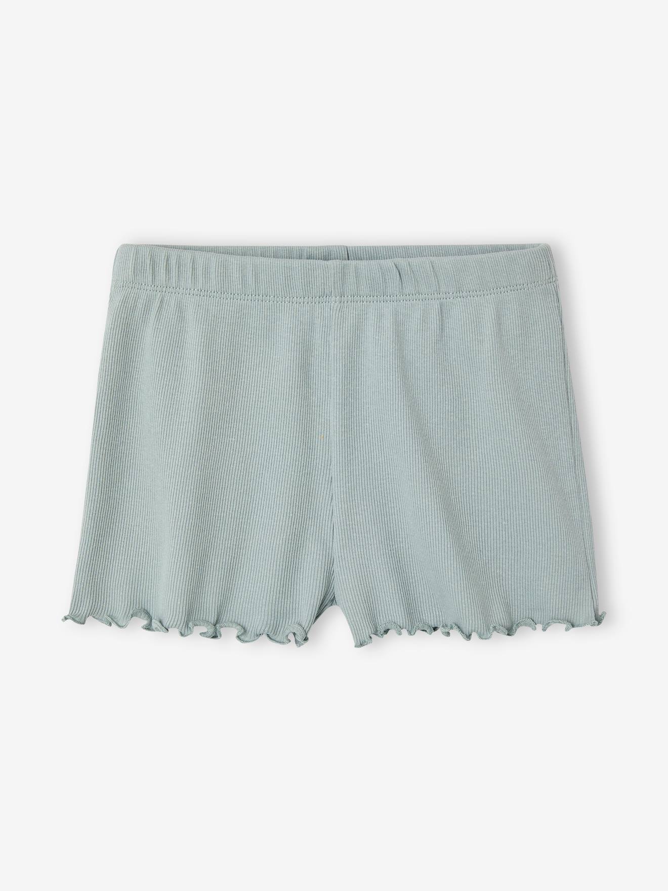 Vertbaudet 2er-Pack Mädchen Sommer-Schlafanzüge Oeko-Tex - graublau