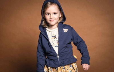 Sweatjacke, dunkelblau für Mädchen