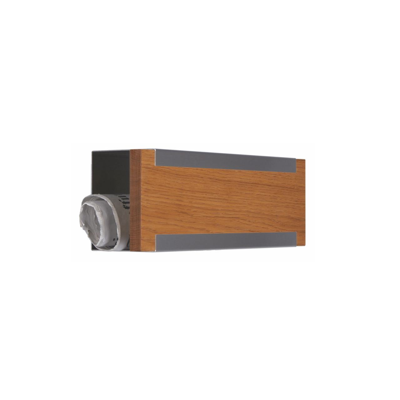 Keilbach Designprodukte Keilbach Zeitungsbox, Edelstahl, Holzfront Eiche