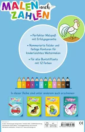 Malen nach Zahlen ab 3: Bauernhof