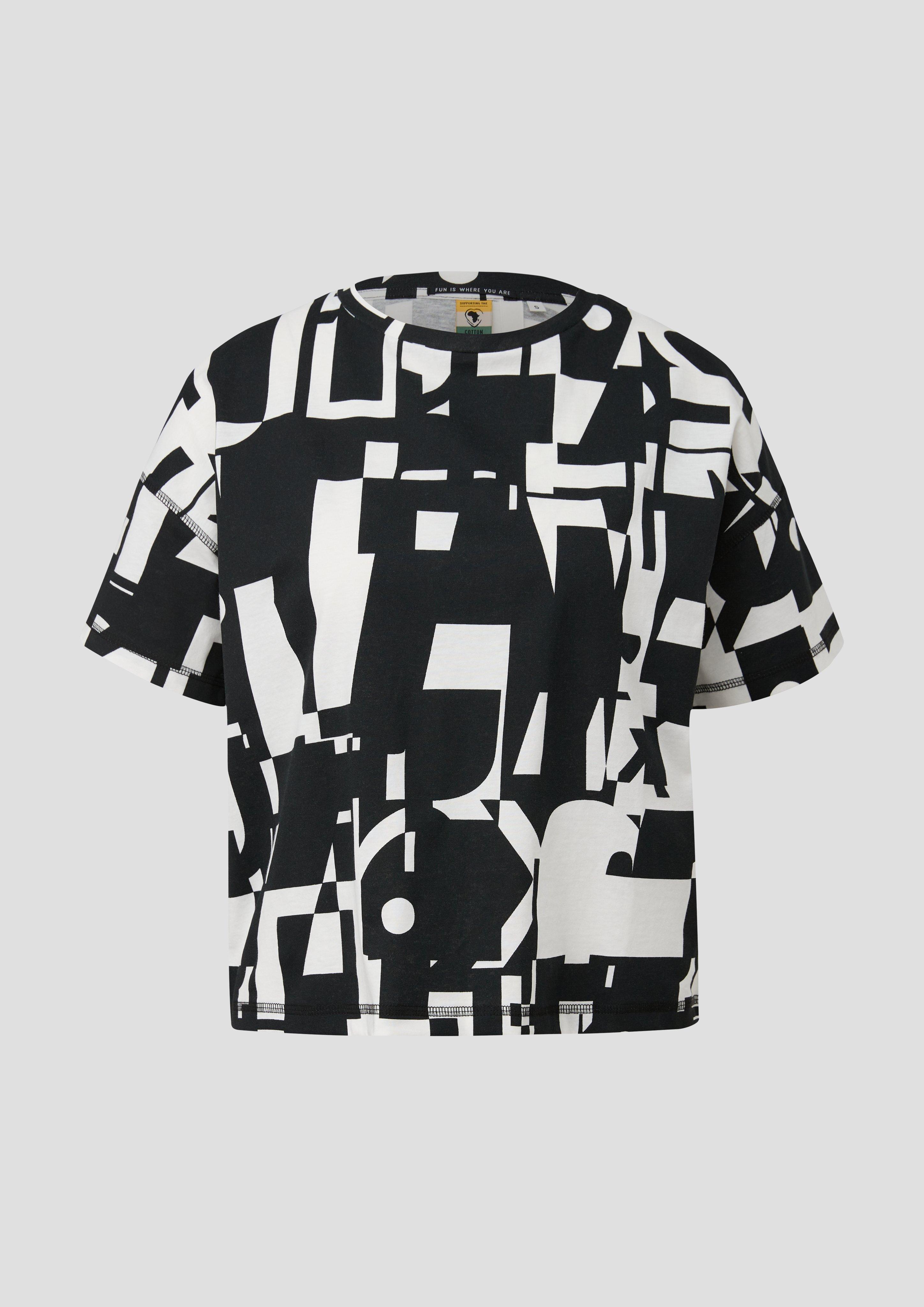 T-Shirt mit All-over-Print im Loose Fit  2141079-99A2