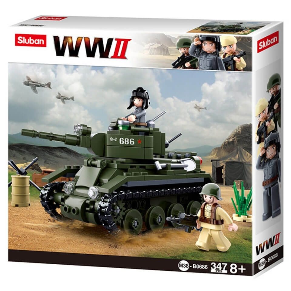 Alliierter Kavallerie Panzer WWII Bausteine Set M38-B0686