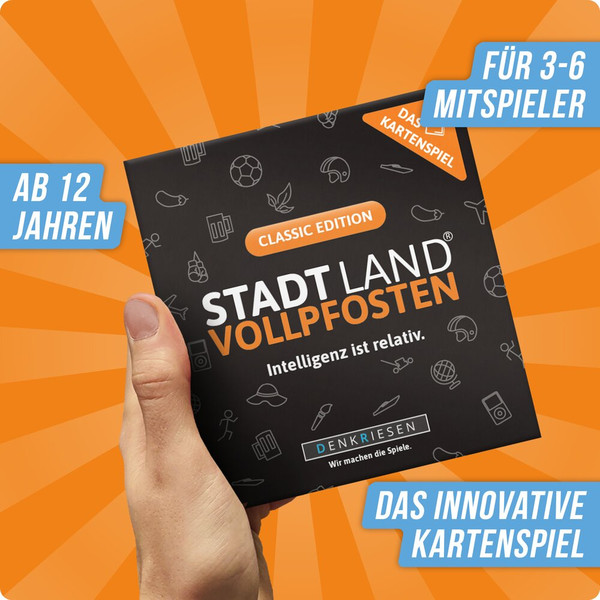 STADT LAND VOLLPFOSTEN - DAS KARTENSPIEL – CLASSIC EDITION - Reisespiel