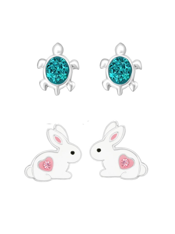 schmuck23 Ohrstecker Set Hase und Schildkröte 925 Silber günstig kaufen onesize