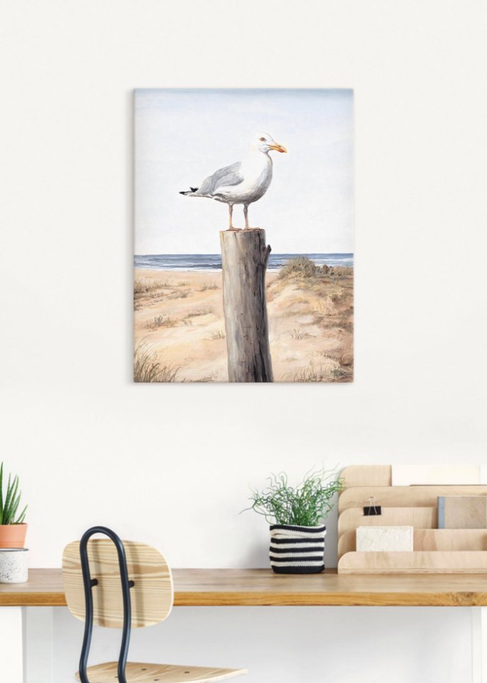 Leinwandbild mit Möwe