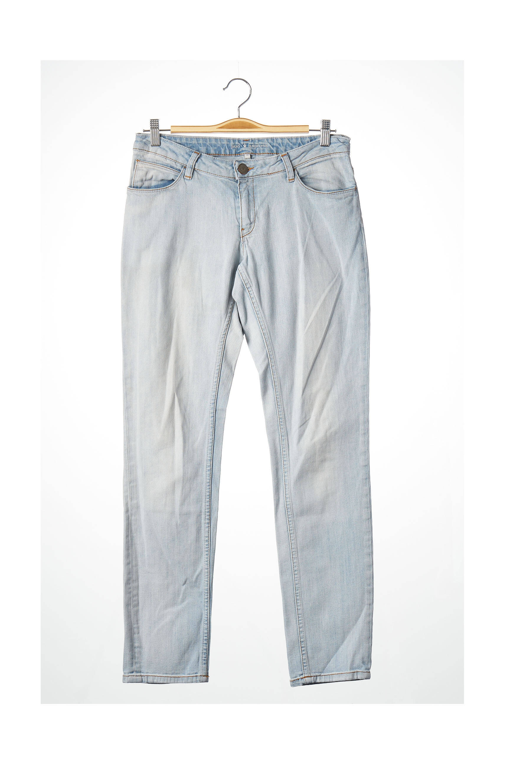 Sud Express Jeans Coupe Slim Femme couleur bleu