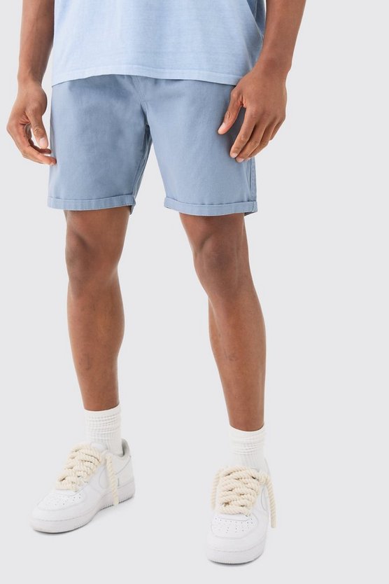 Slim-Fit Bermuda-Shorts mit elastischem Bund