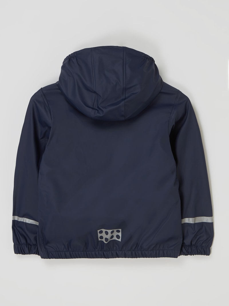 Jacke mit abnehmbarer Kapuze Modell 'Junin' in marineblau