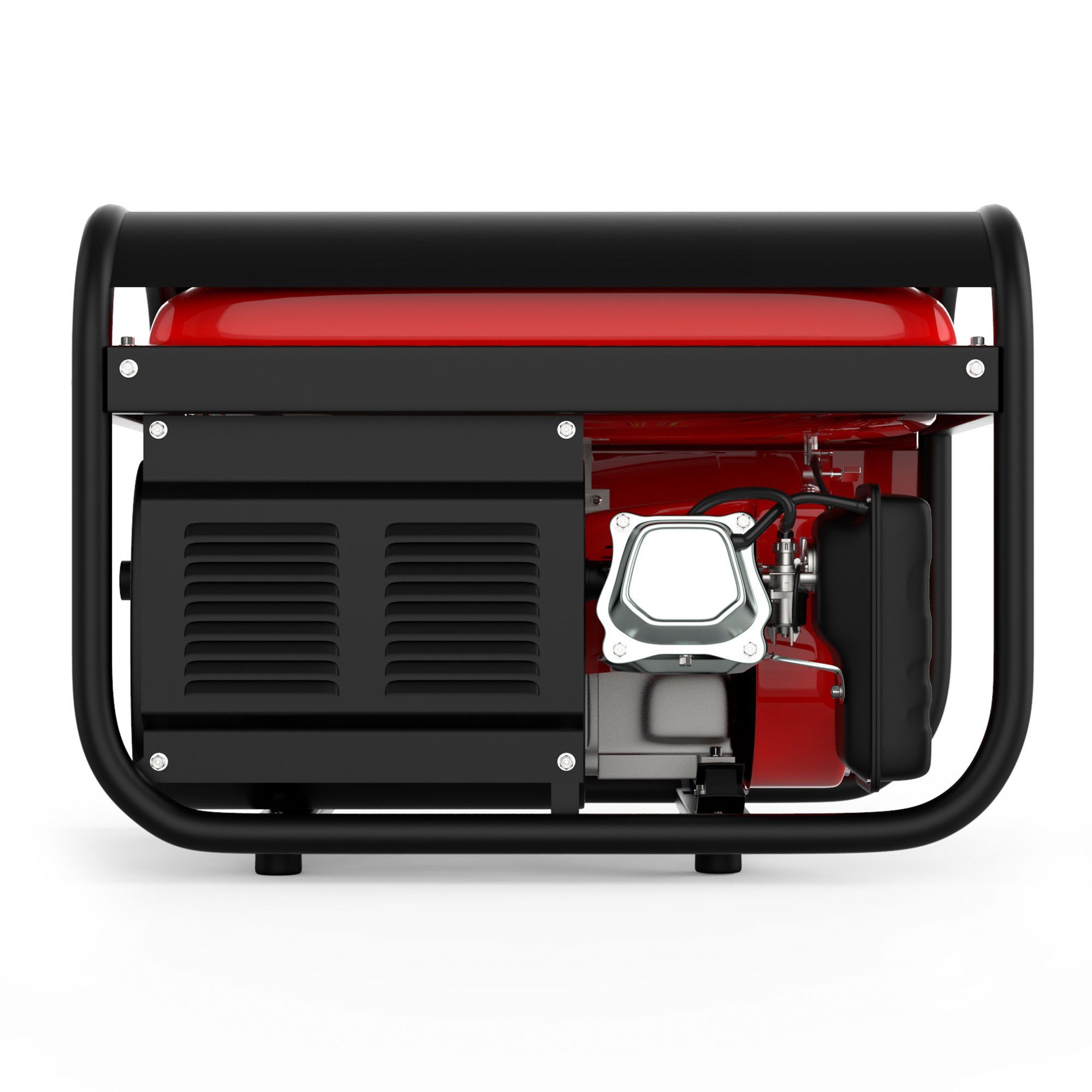 BLACKCOCO's GmbH Stromerzeuger 4-Takt 6.5 PS 2200W GT2200 Stromerzeuger Generator, 4,8 in kW, (Komplett-Set), Benzin Generator Stromerzeuger 2200 Watt 230V Steckdose