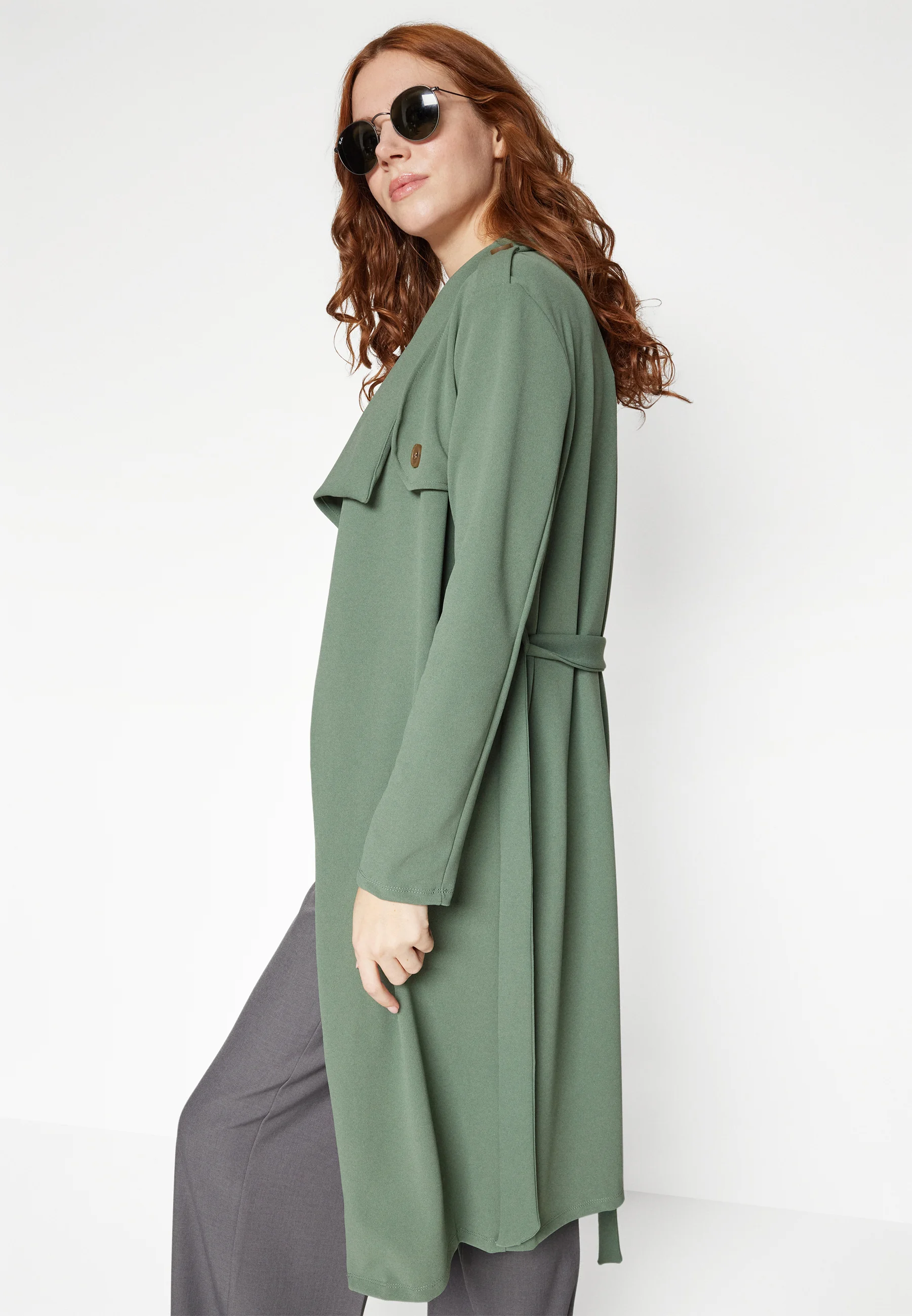 VILA VICLARA LONG DRAPY - Gabardina