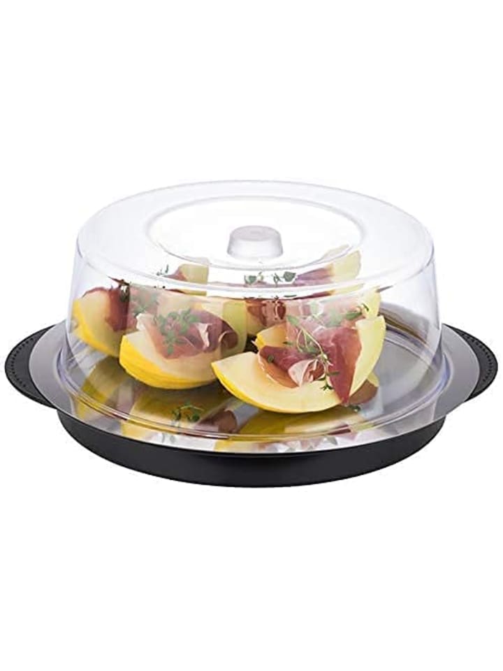 APS 6-tlg. Thermo Tablett Set in Schwarz/Transparent Ø 35 cm, H: 15 cm günstig kaufen onesize