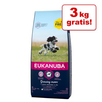 3 kg gratis! 18 kg Eukanuba