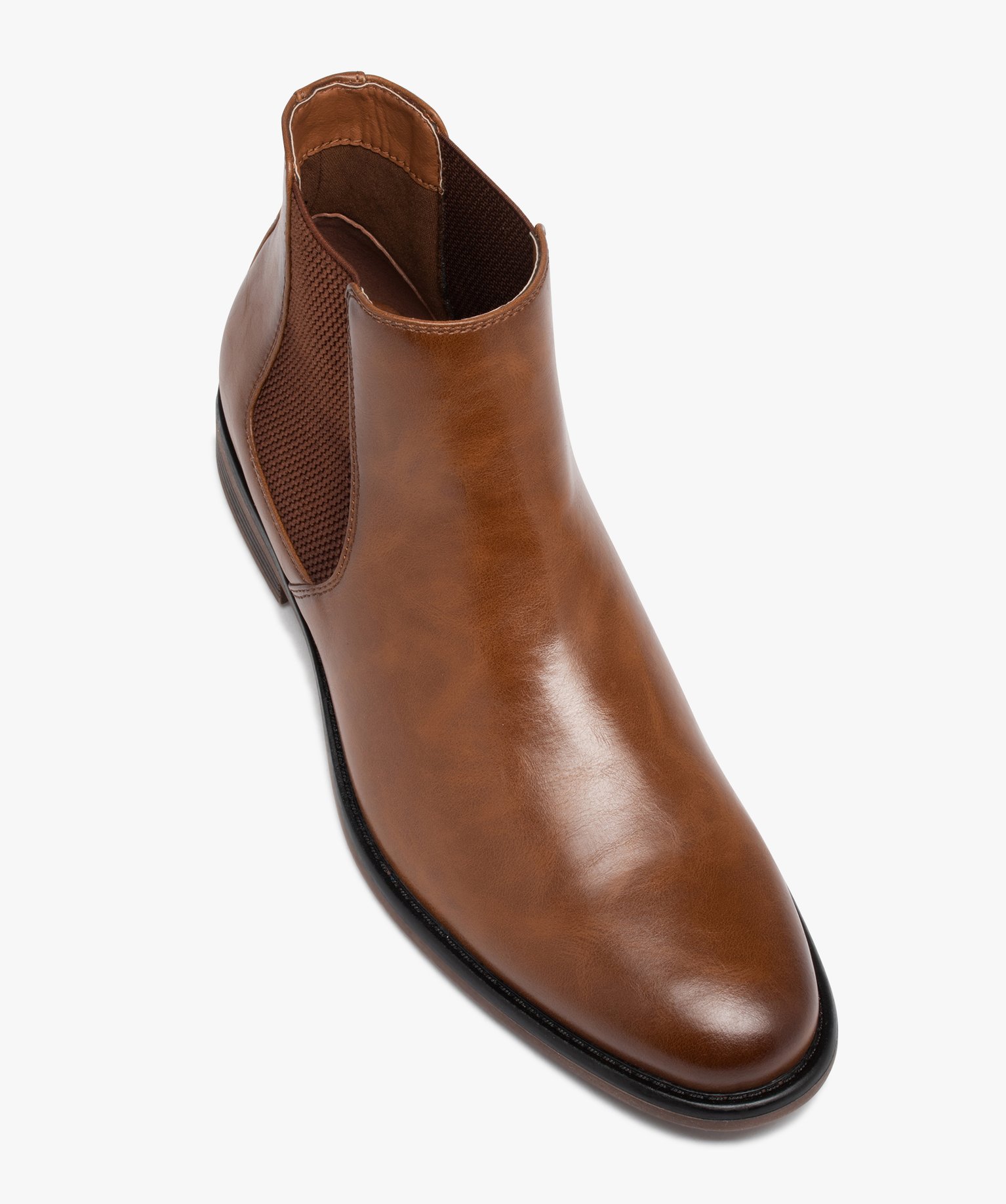 Boots homme unies style Chelsea marron | GEMO