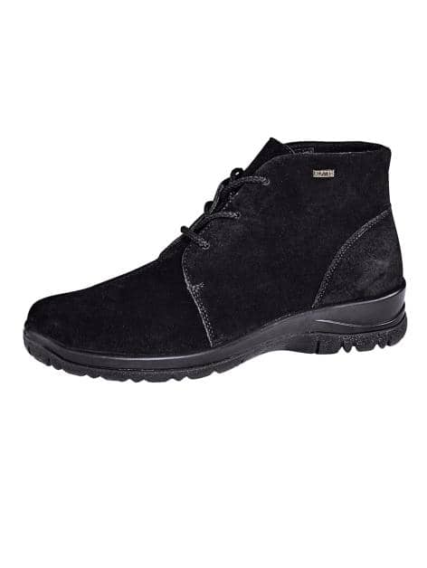 Schnürstiefelette aus Rauleder