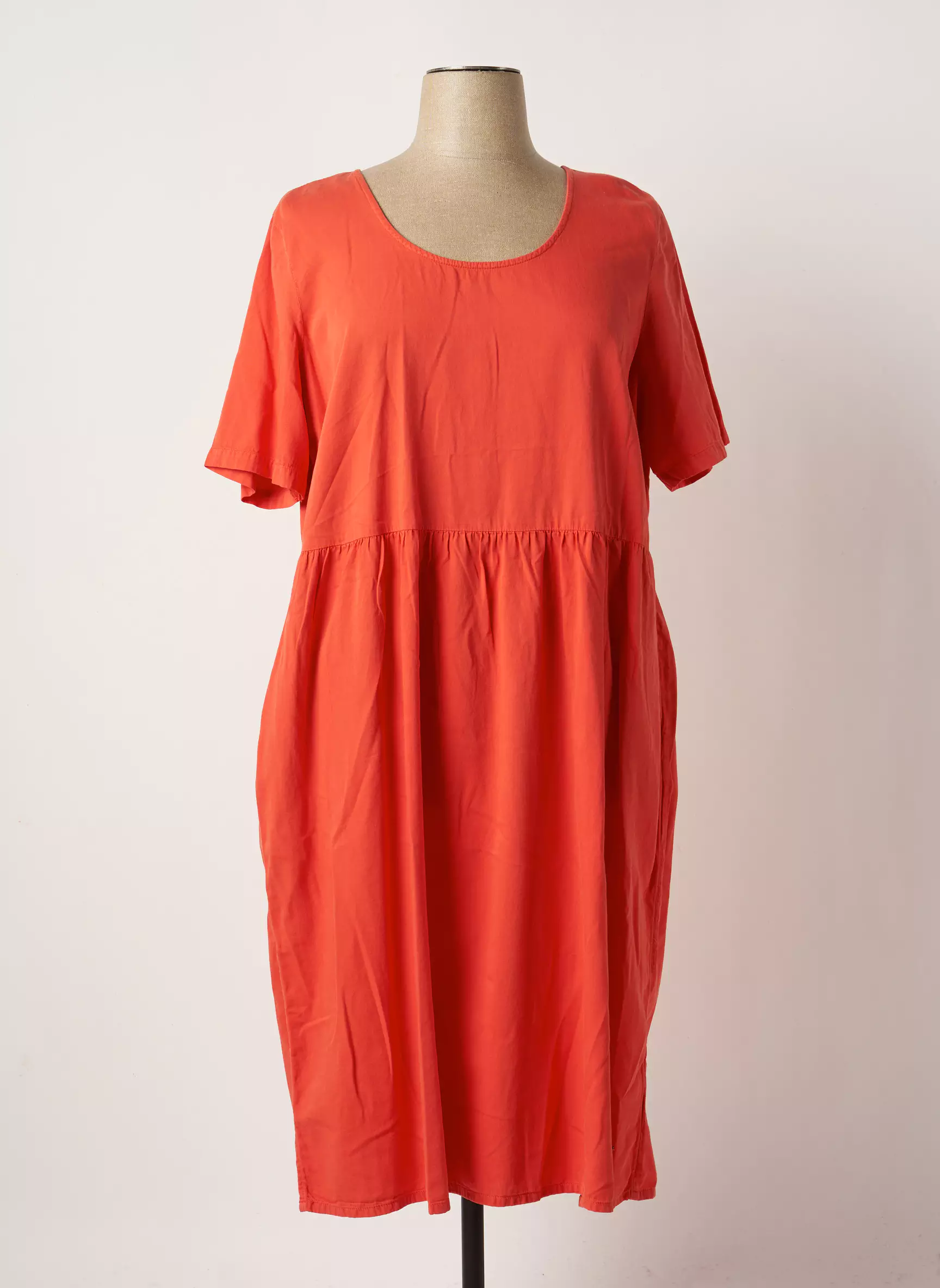 Agathe   Louise Robes Mi Longues Femme couleur orange