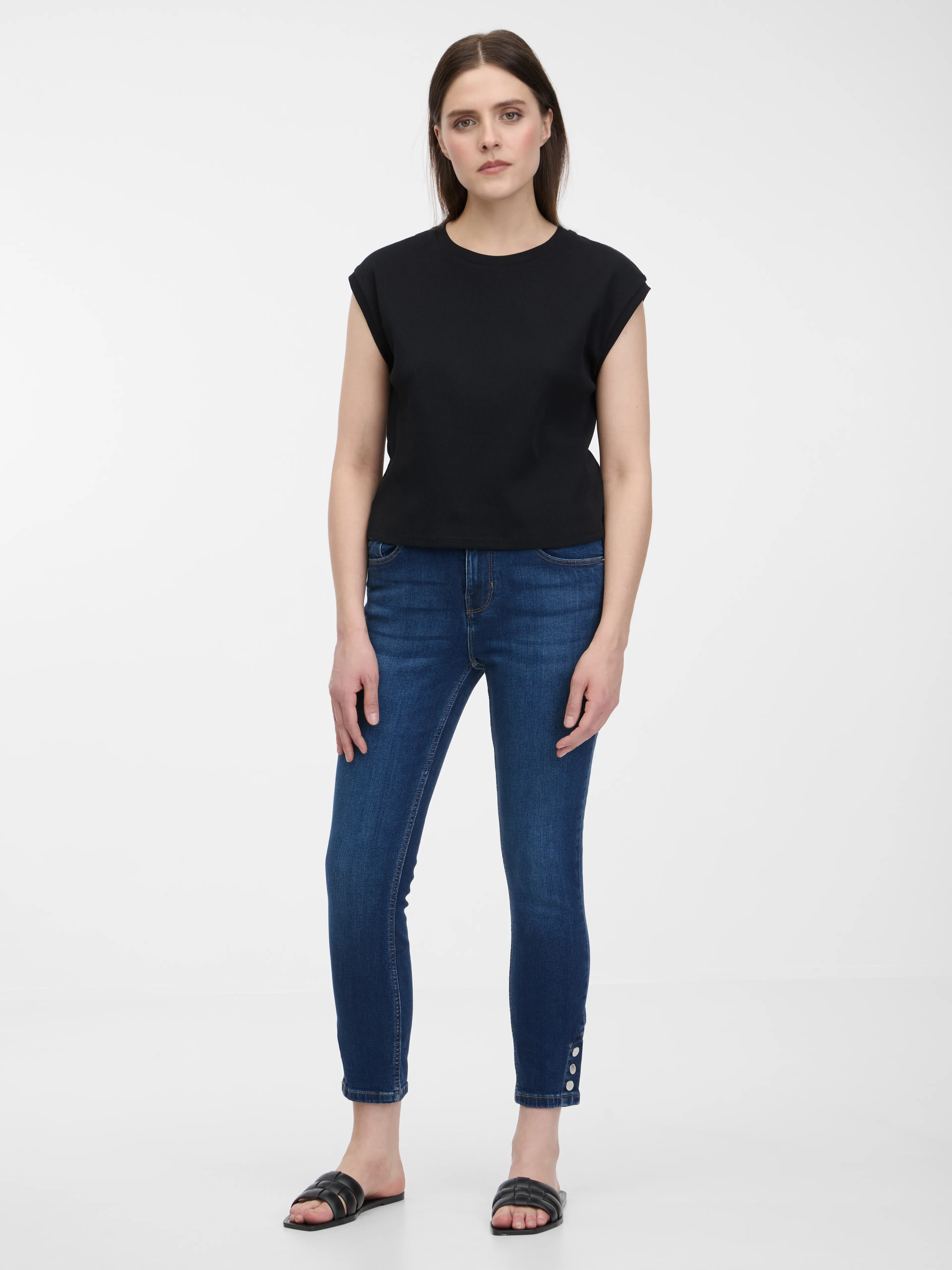 Dunkelblaue Skinny Fit Jeans ORSAY