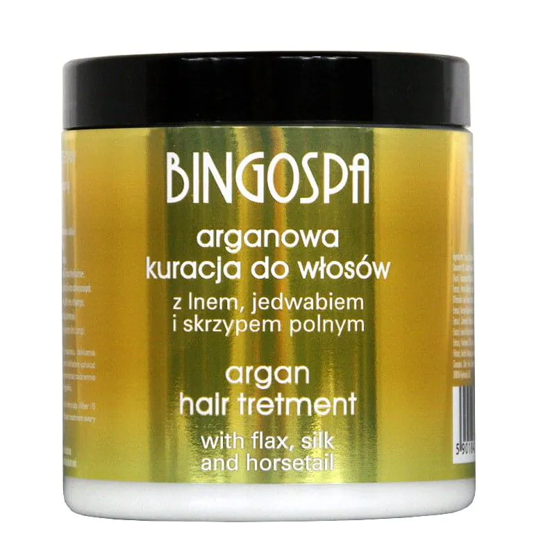 Bingospa Argan hårkur med hørfrø, silke og padderok