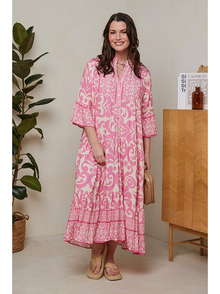 Curvy Lady Kleid in Rosa günstig kaufen