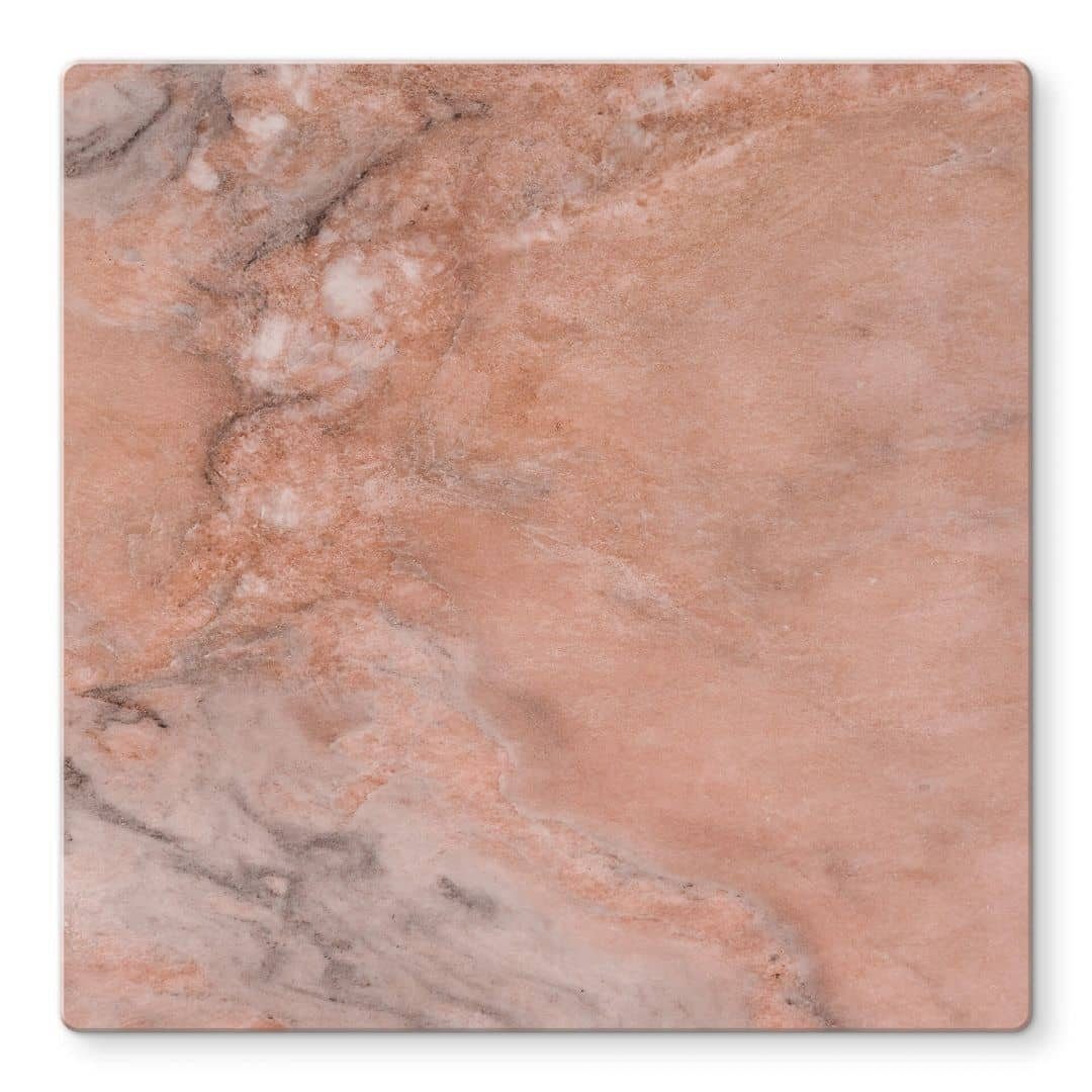 K&L Wall Art Arbeitsplatte Glas Tischplatte Vintage Marmor Rosa Steinoptik Glastisch Wohnzimmer