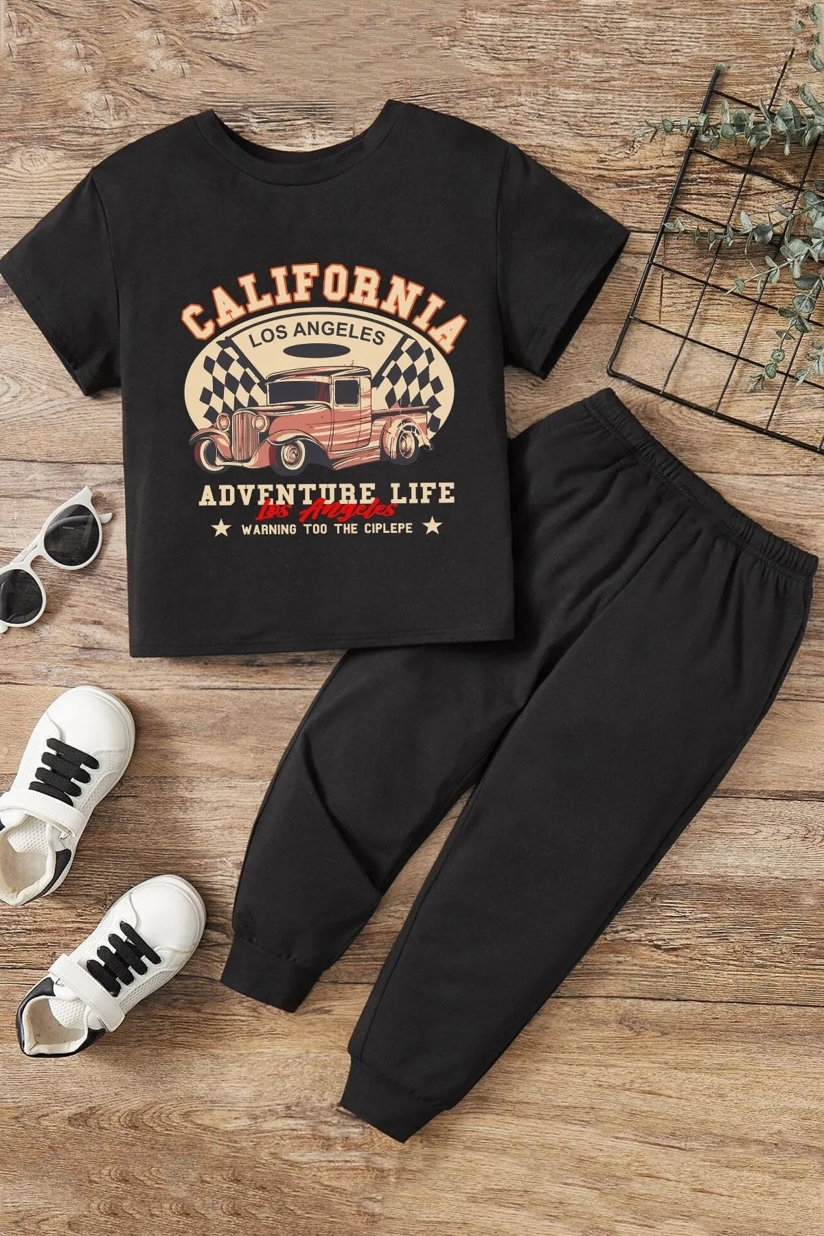 uyguntarz  California Bottom – Top-Trainingsanzug-Set für Kinder