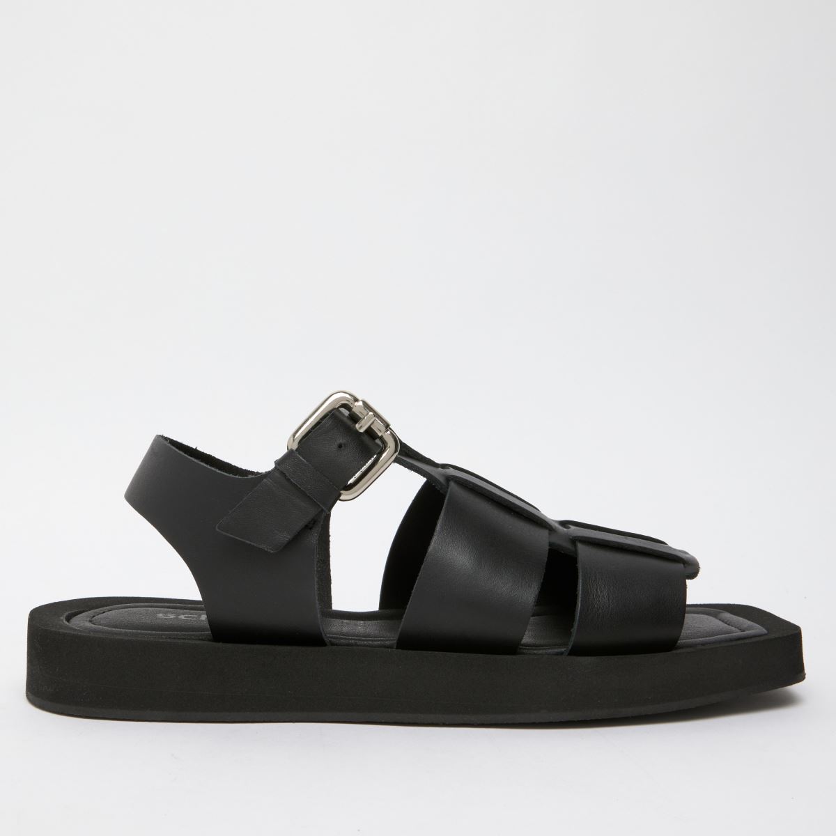 Usnjeni ribiški sandali Schuh Thea v črni barvi
