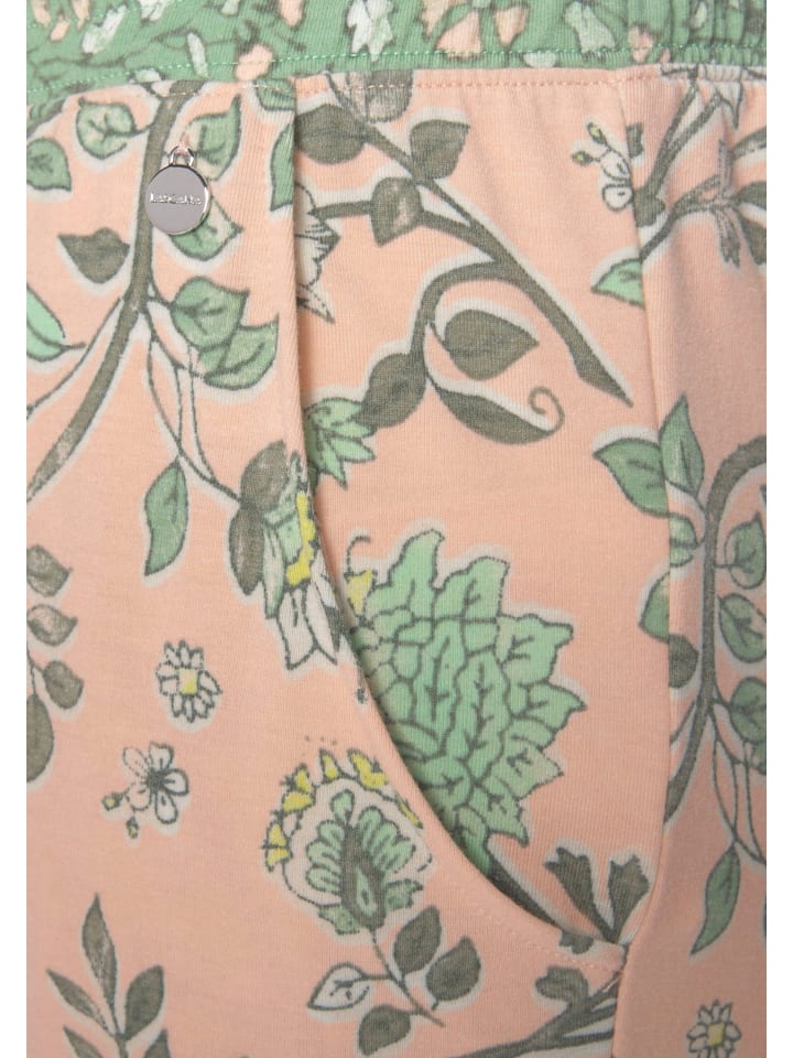 LASCANA Schlafhose in rosa-schilfgrün günstig kaufen