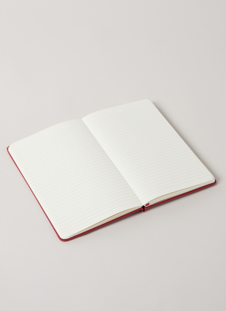 Moleskine Nb cu căptușeală roșie și copertă rigidă din piele