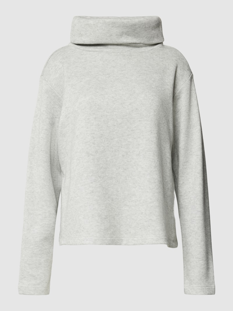 Sweatshirt in Melange-Optik Modell 'Gingy' in hellgrau meliert
