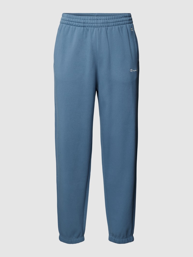 Sweatpants mit Label-Stitching Modell 'Rochester' in rauchblau