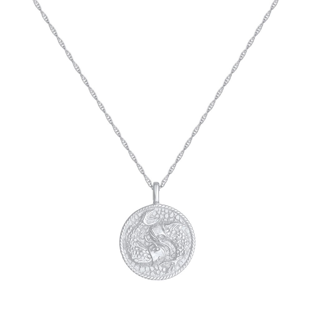 Elli Elli Collier Pièce du zodiaque pour dames Poissons Tendance Astro antique en arge Bijoux