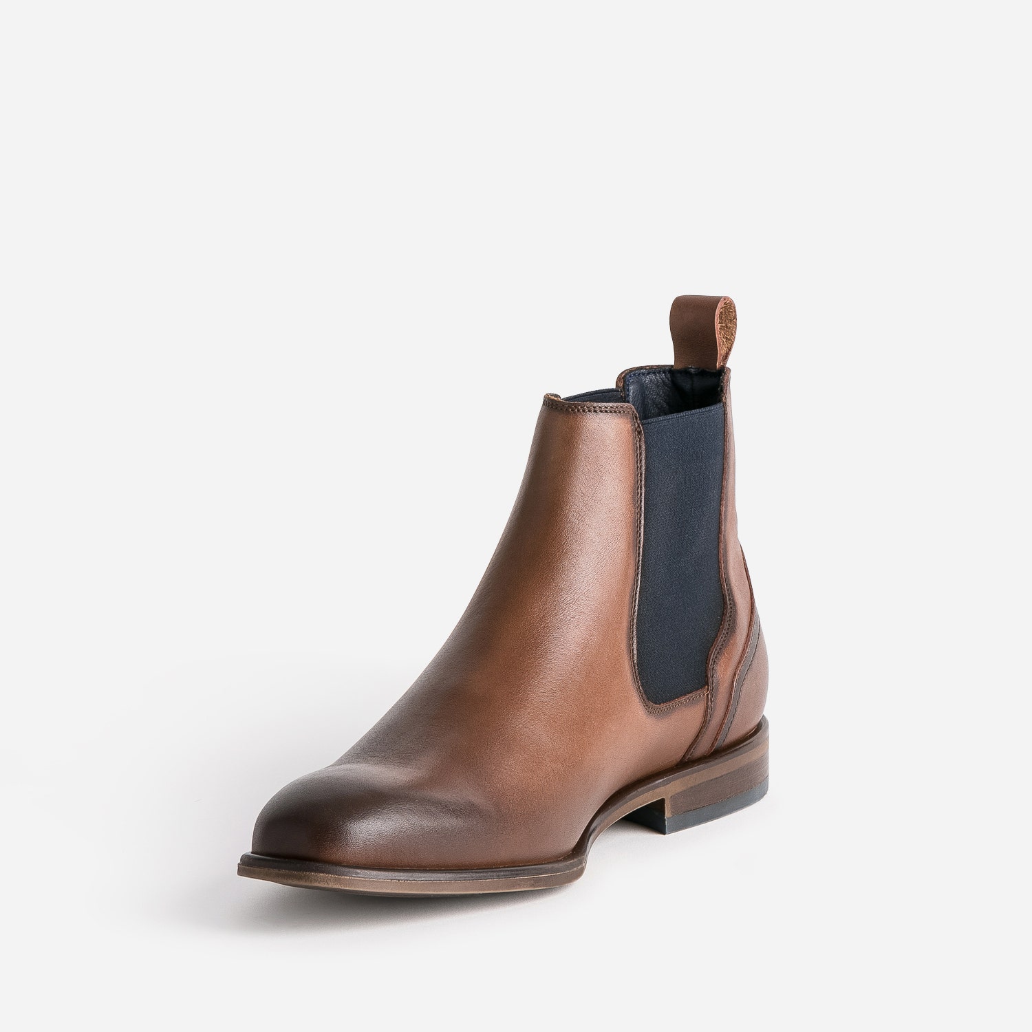 Chelsea boots cognac en cuir