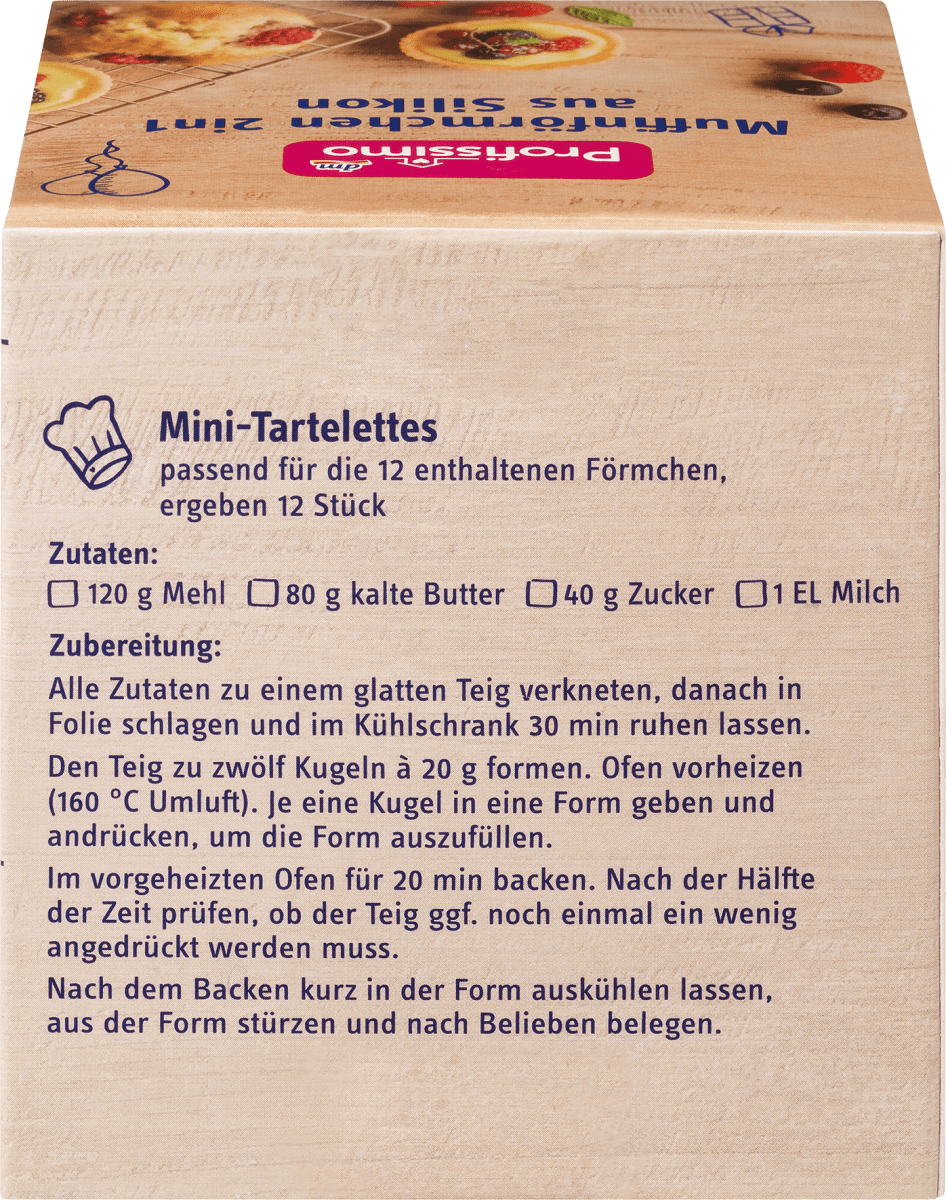 Muffinförmchen 2in1 aus Silikon, 12 St
