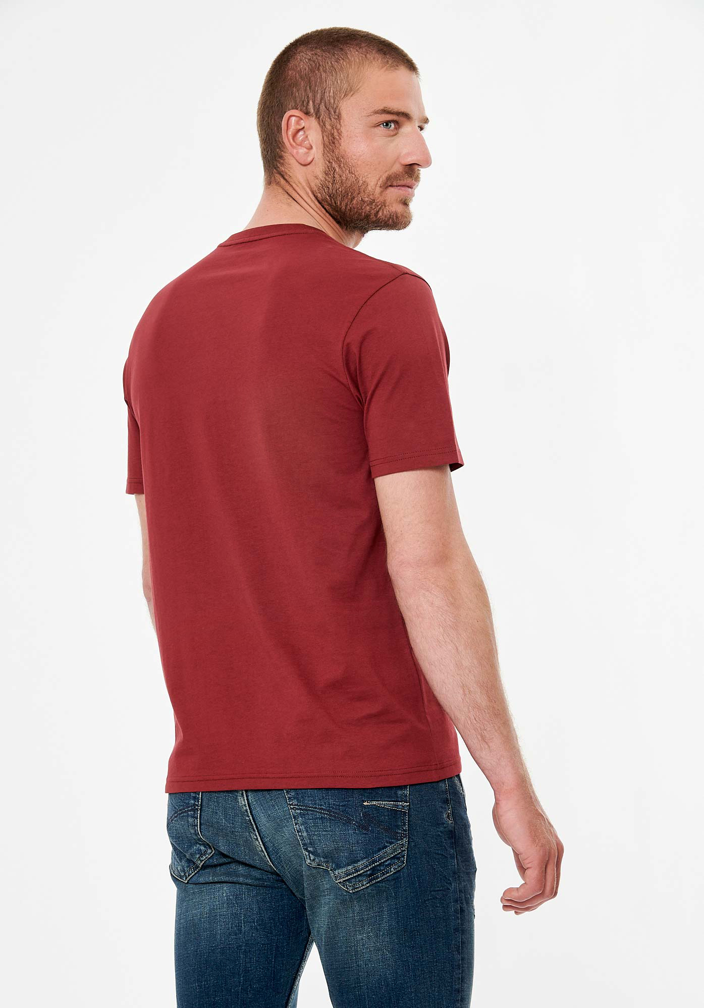 SETER  T-shirt bordeaux homme 100% coton bio