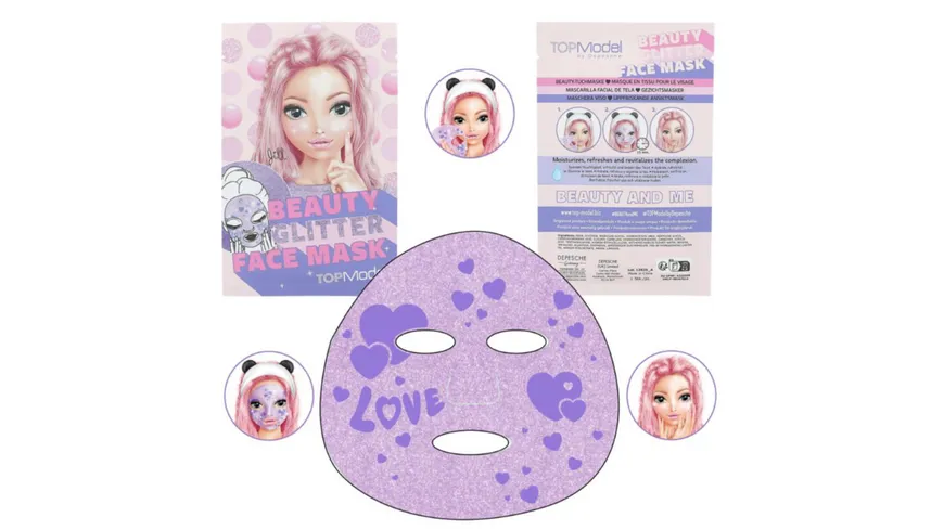 TOPModel Tuchmaske Glitzer BEAUTY and ME sortiert