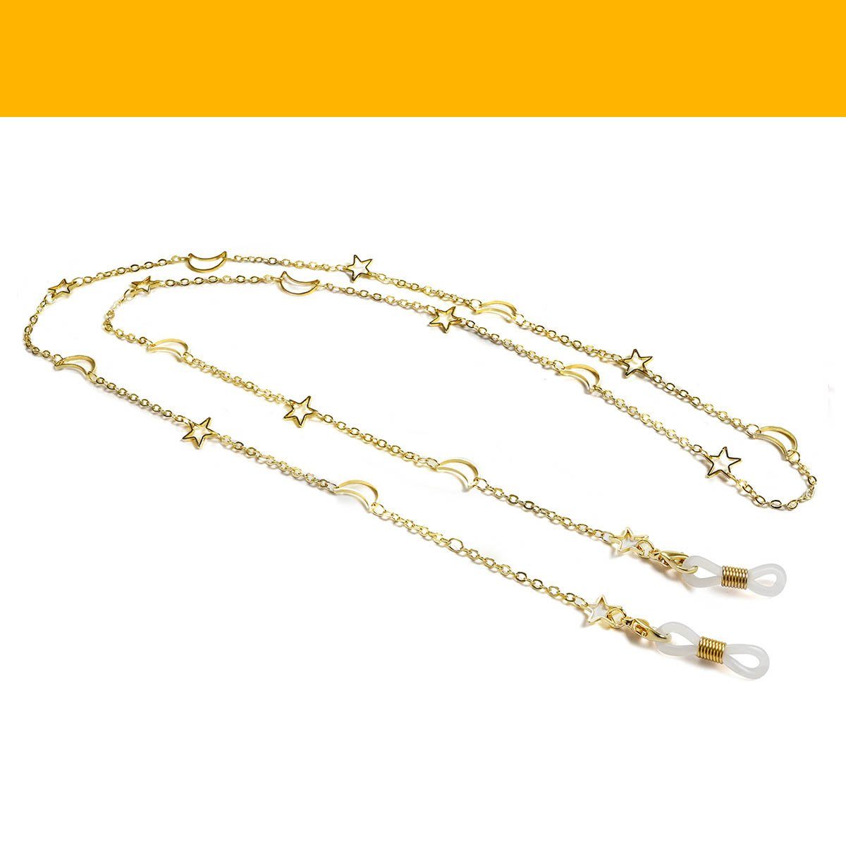 Runxizhou Brillenkette Trachten-Brillenkette Brillenkette für Damen und Herren Gold