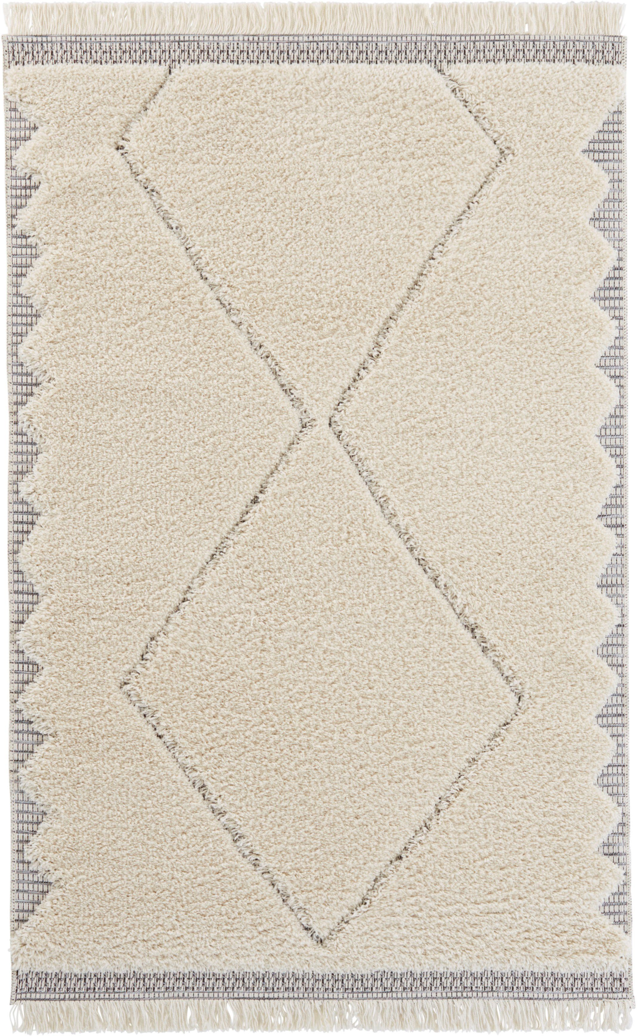 Hochflor-Teppich Ciret, HANSE Home, rechteckig, Höhe: 35 mm, Shaggy, Weich, Flauschig, Sisal, Hoch-Tief, Wohnzimmer, Schlafzimmer