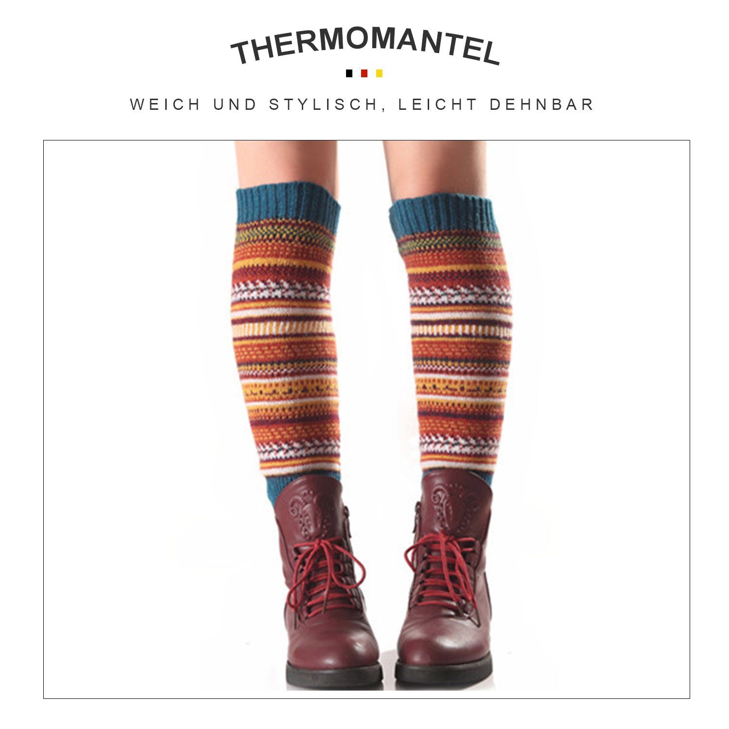 MAGICSHE Beinstulpen Stulpen Damen Lange Beinwärmer Gestrickte Leg Warmers