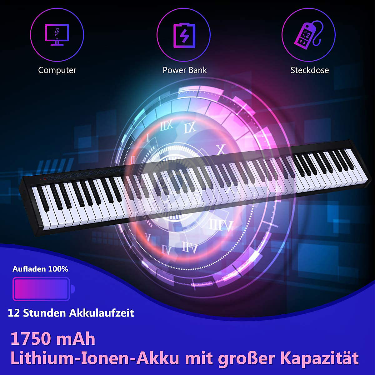 Keyboard mit Tragetasche 88 Tasten