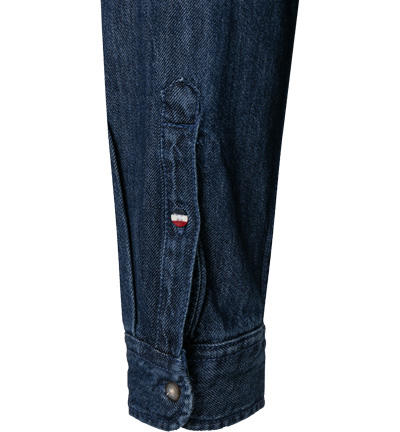 TOMMY JEANS, Jeanshemd, Classic Fit, Bio Baumwolle, dunkelblau