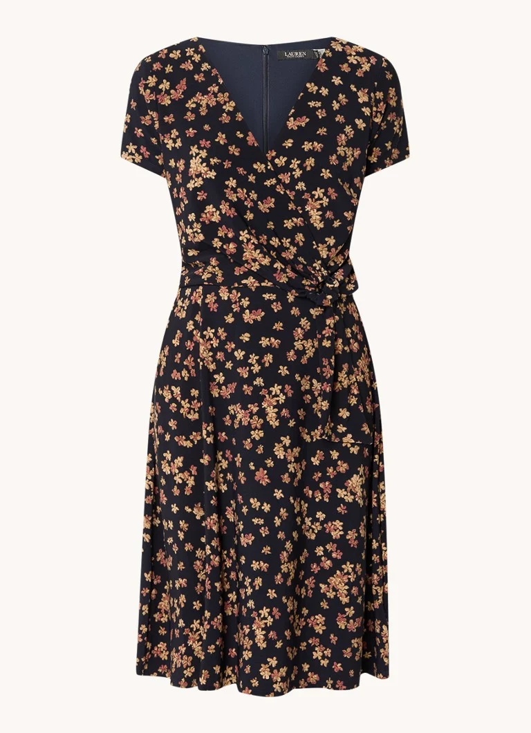 Rochie mini cu imprimeu floral și decolteu în V Ralph Lauren