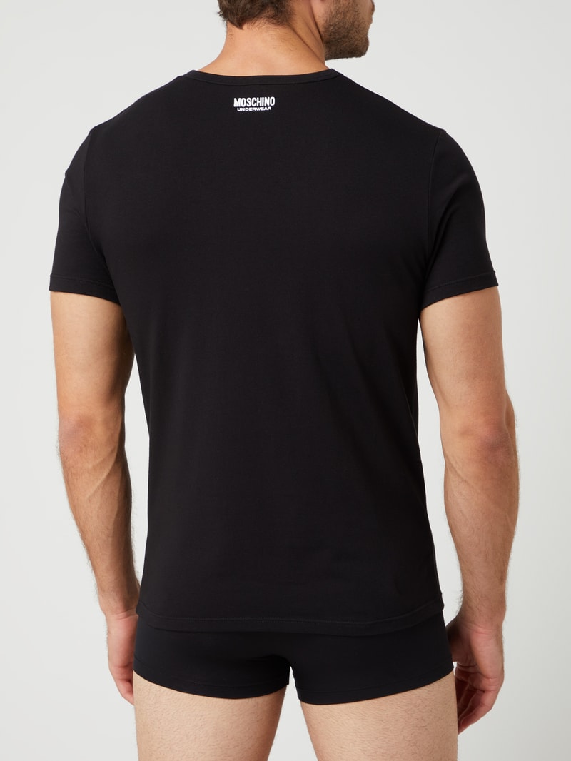 T-Shirt im 2er-Pack in schwarz
