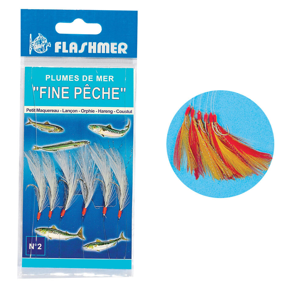 Flashmer Fijne Zeeveren 6 Haken Maat 4 Kleur