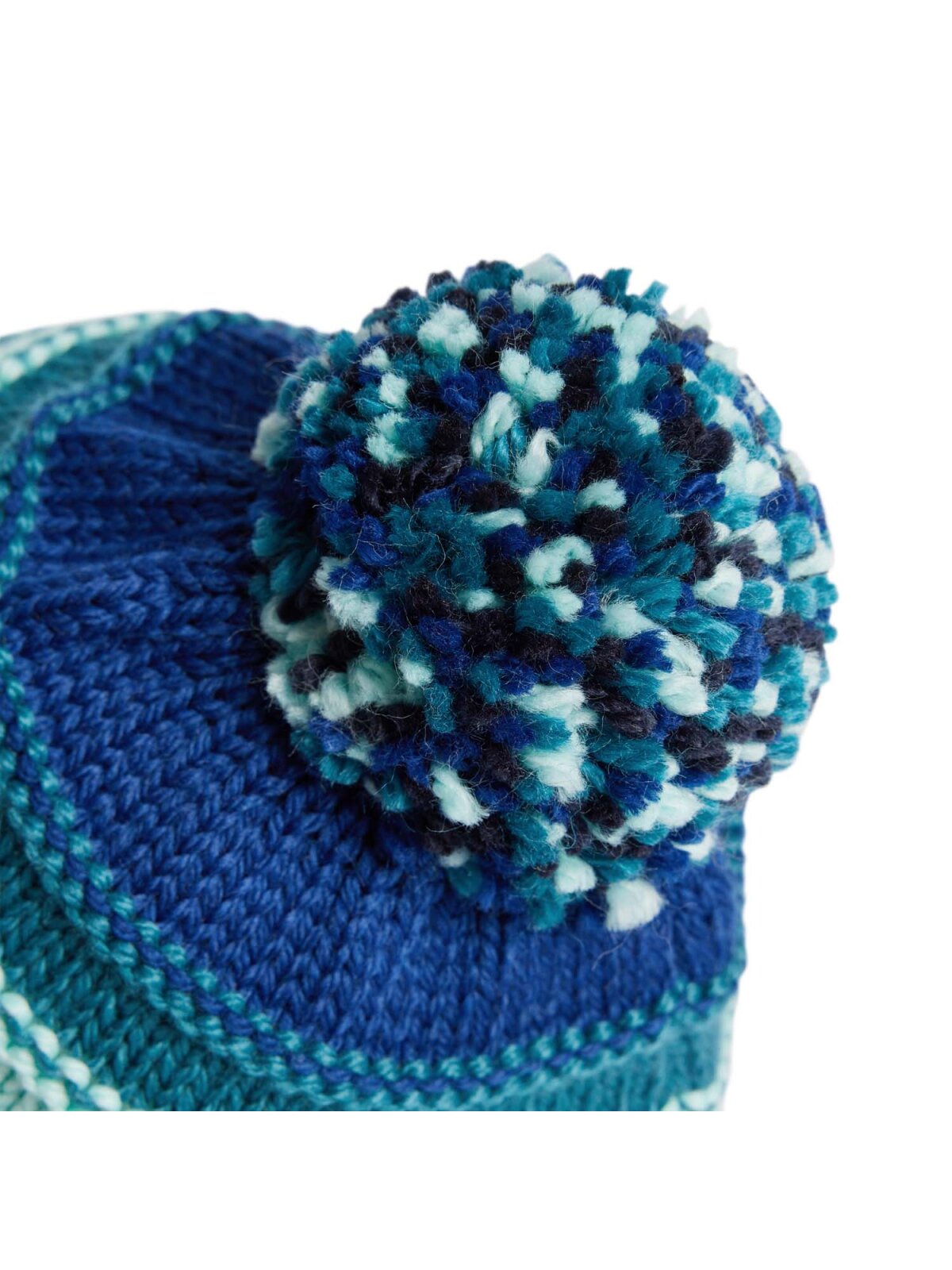 Strickmütze mit Bommel, marine, Gr. 46/48