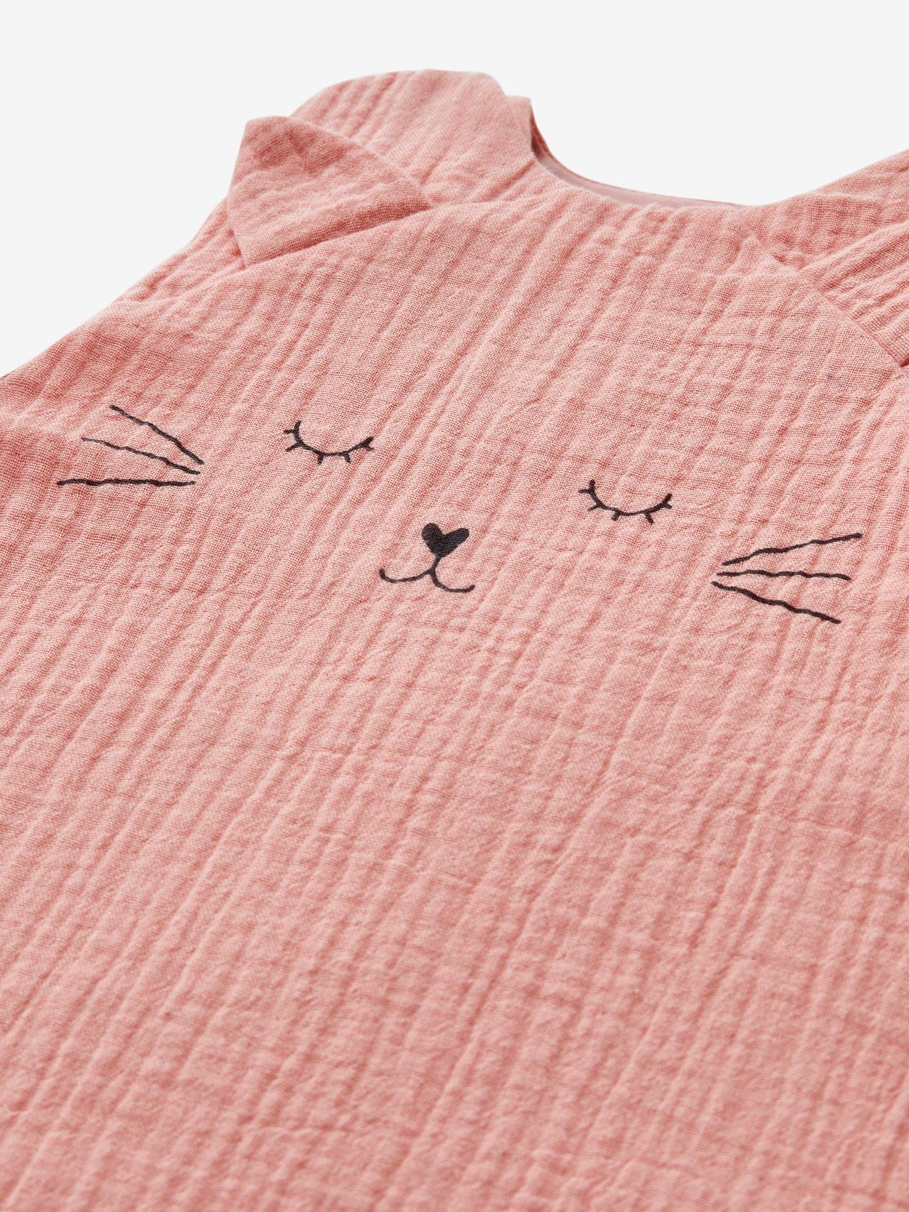Gigoteuse spécial été en gaze de coton bio* JOLI CAT rose
