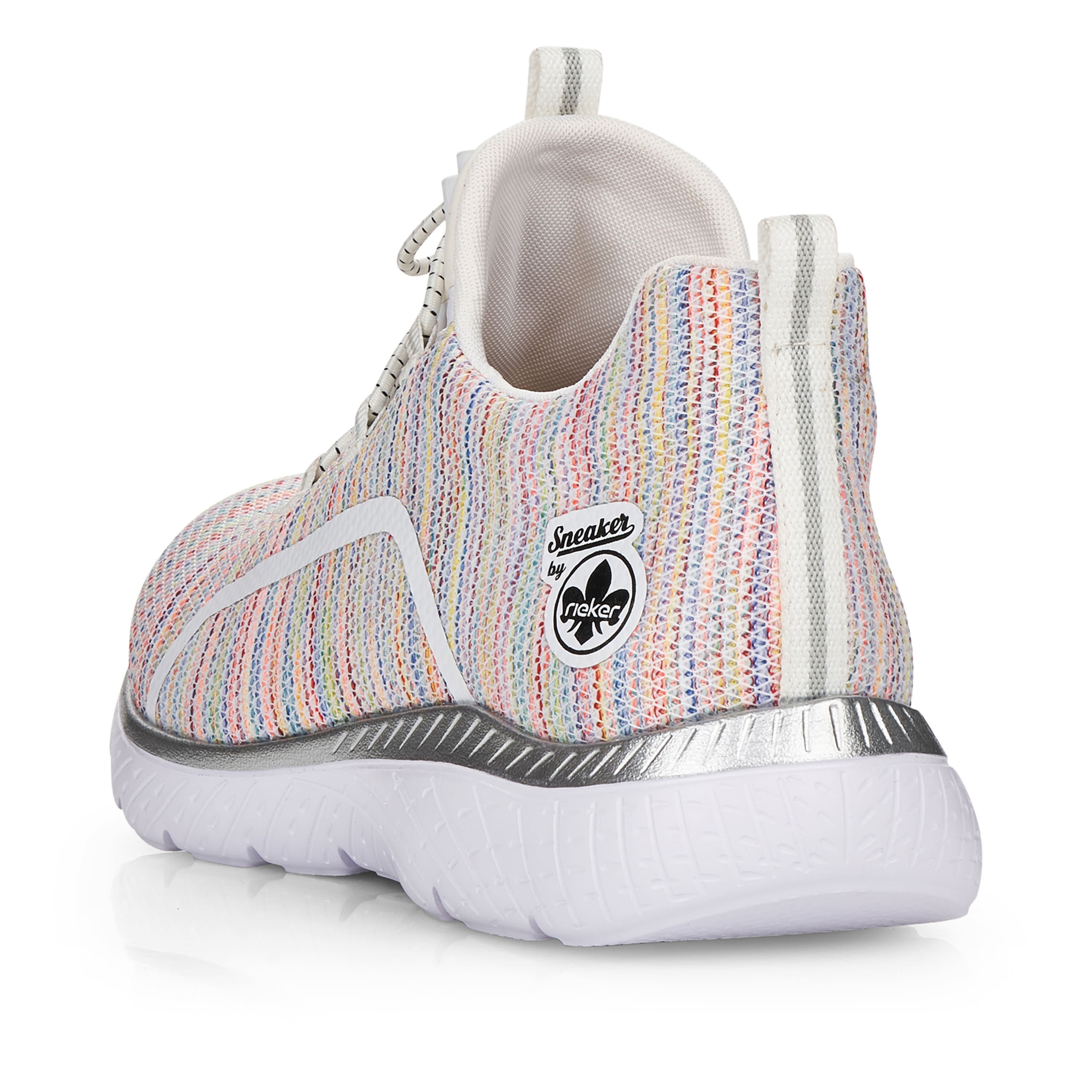 Rieker Damen Slipper weiß-regenbogenfarbig