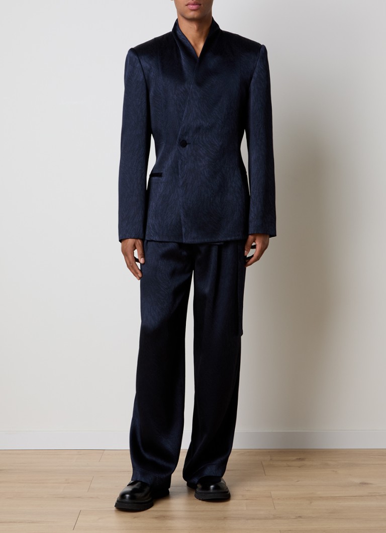 Louis Gabriel Nouchi Slim fit -bleiseri neitsytvillasekoitteesta jacquard-kuvioinnilla