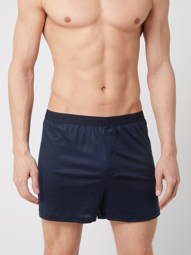 Boxershorts aus Lyocell in dunkelblau