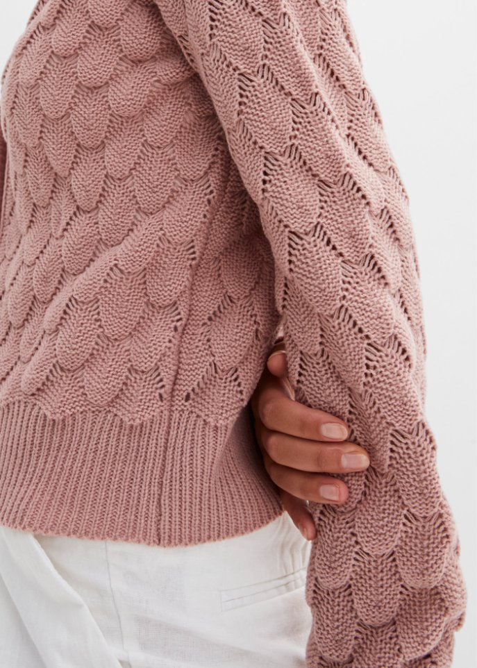 Ajour-Strickjacke