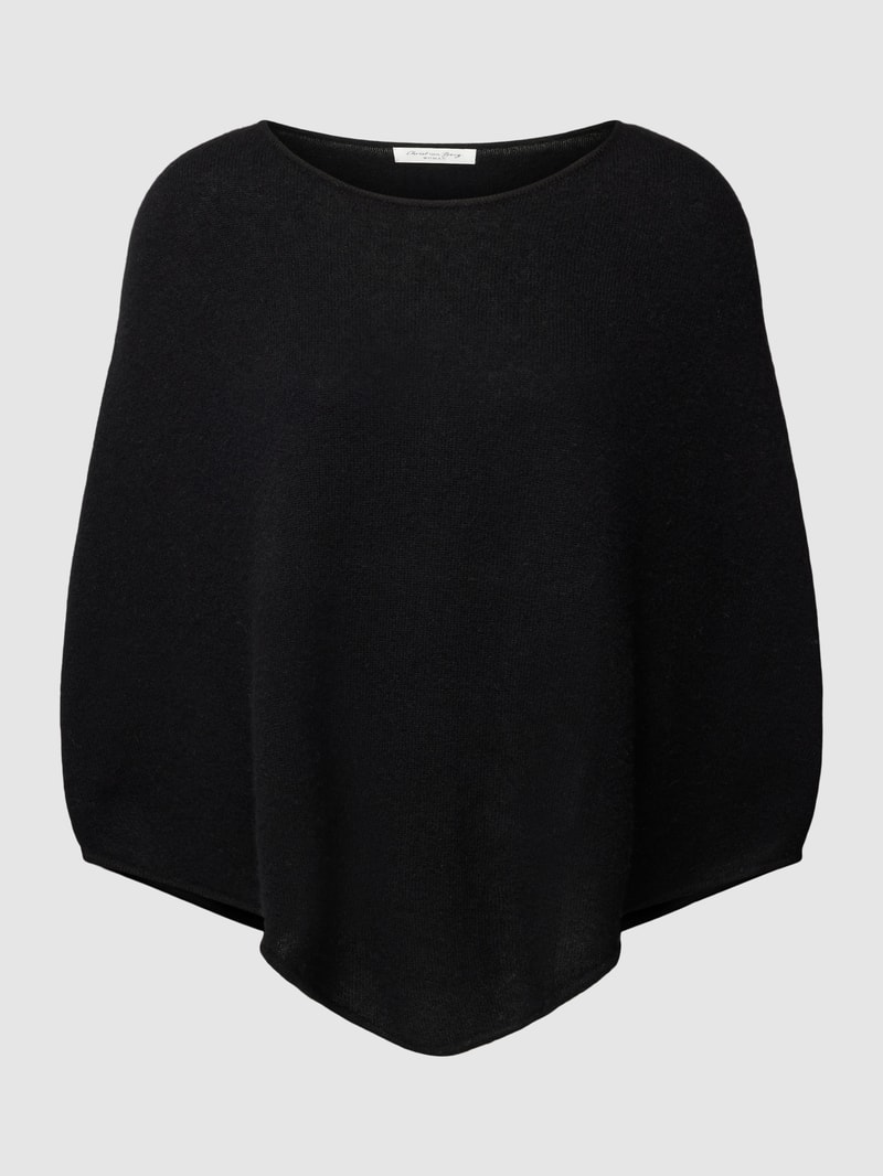Poncho aus Kaschmir in schwarz